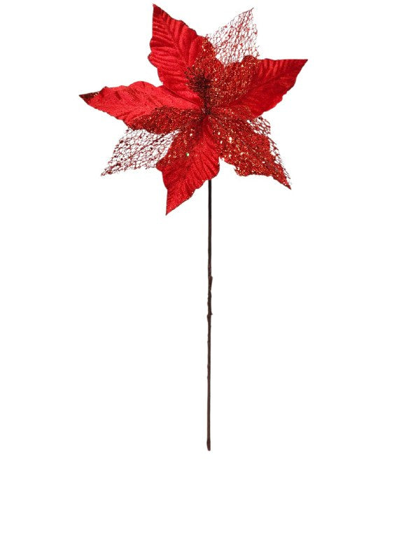 DECORACION ADORNO NAVIDEÑO FLOR DE NAVIDAD COLORES VIBRANTES ELEGANTES 5 ESTILOS