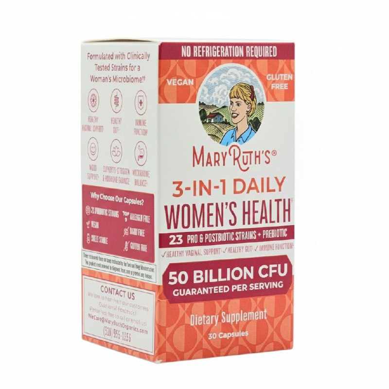 VITAMINAS EN CAPSULAS 3 EN 1 PARA MUJERES QUE COMBINA PREBIOTICOS, PROBIOTICOS Y POSTBIOTICOS MARYTRUTH 30UND