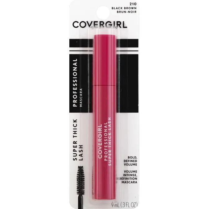 MASCARA PARA PESTAÑAS HERMOSAS 210 BLACK BROWN SUPER THICK LASH ORIGINAL COVERGIRL 9ML