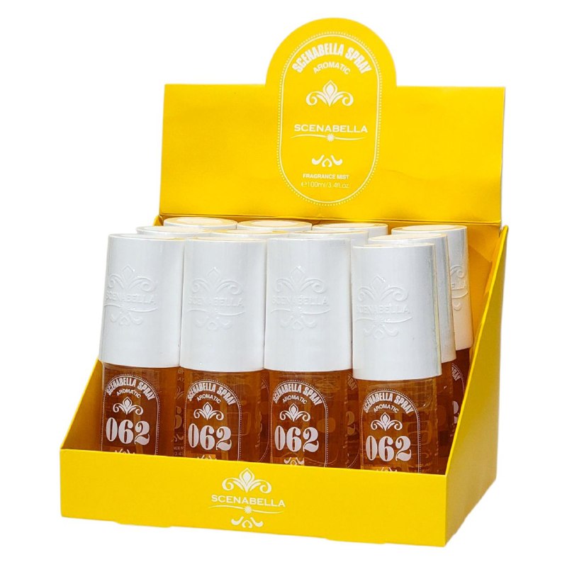 SPRAY PERFUMADO PARA EL CABELLO Y CUERPO SCENABELLA SPRAY AROMATIC 062 VANILLA, PISTACHO, JAZMIN, ALMENDRA, CARAMELO Y SANDALO 100ML