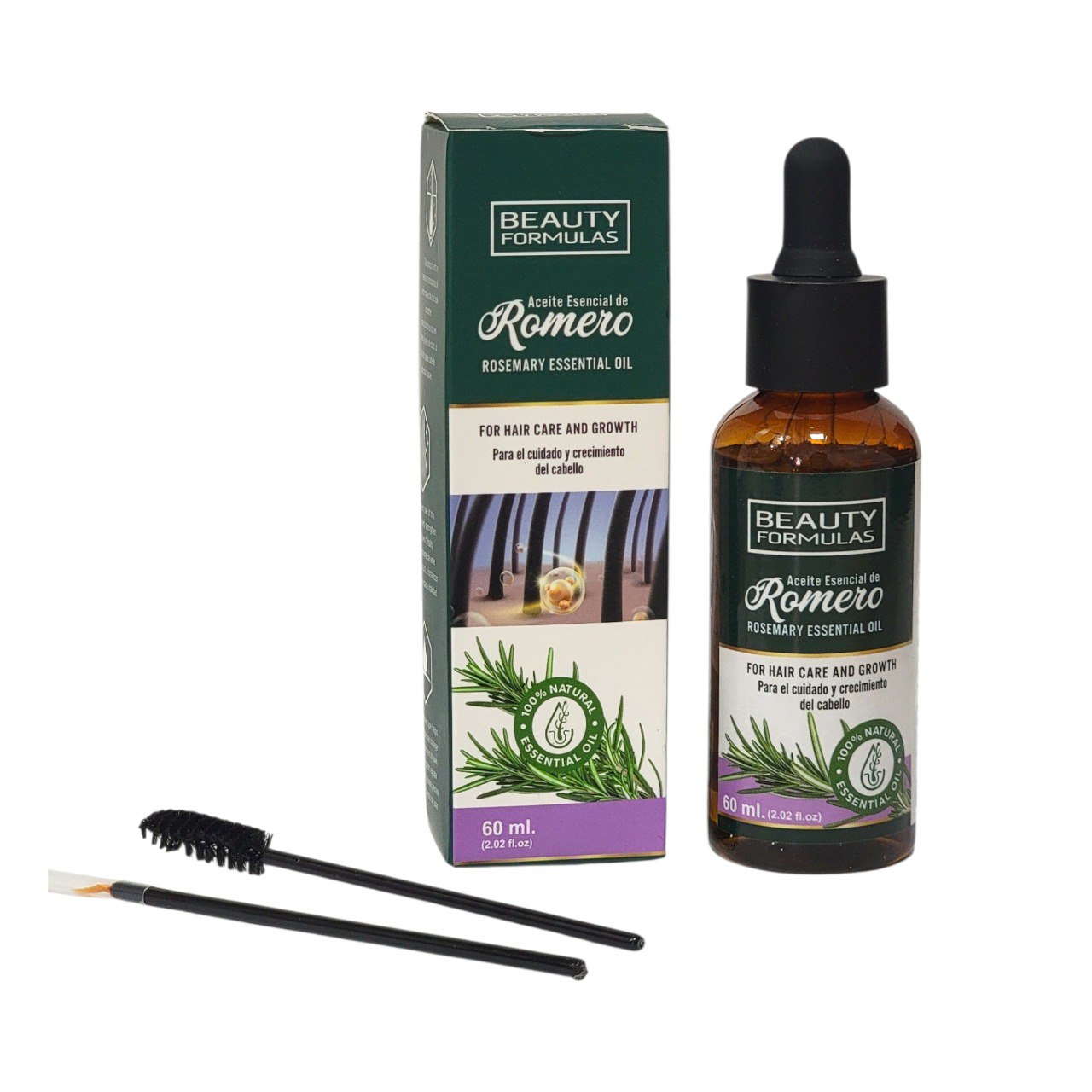 ACEITE PARA EL CABELLO ESENCIAL DE ROMERO ANTICAIDA PARA EL CRECIMIENTO DEL PELO BEAUTY FORMULAS 60ML