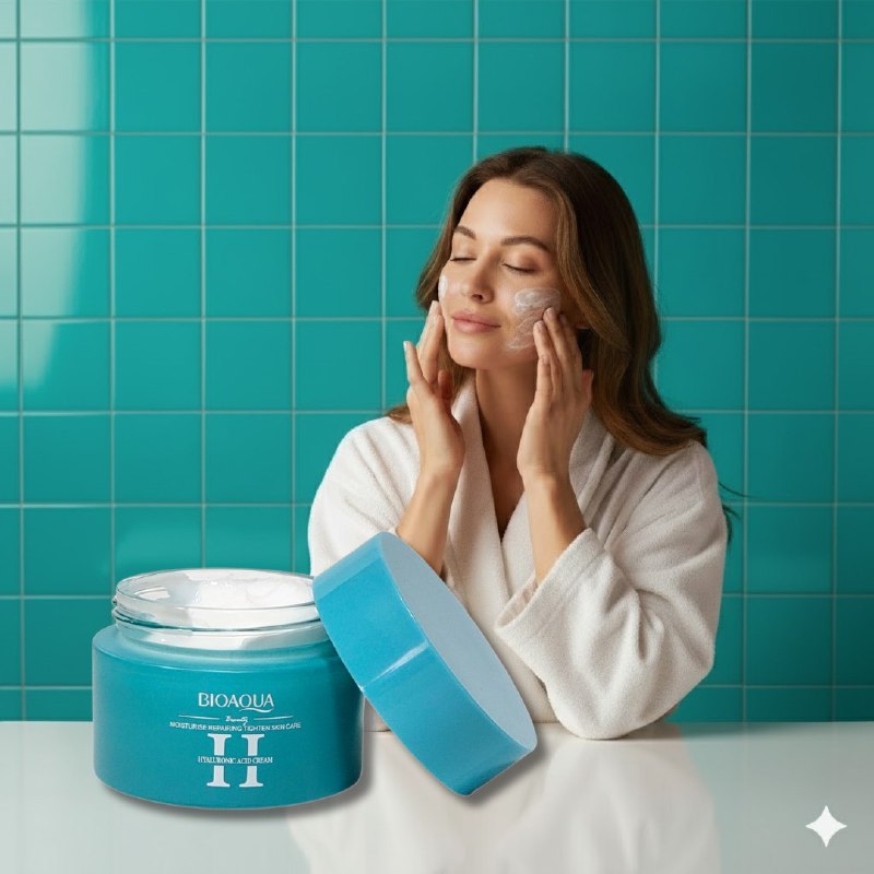 CREMA FACIAL DE ACIDO HIALURONICO QUE HIDRATA PROFUNDAMENTE LA PIEL 60G, REPARA Y FORTALECE LA PIEL DEJANDOLA MAS FLEXIBLE, SUAVE Y TRANSLUCIDA BIOAQUA