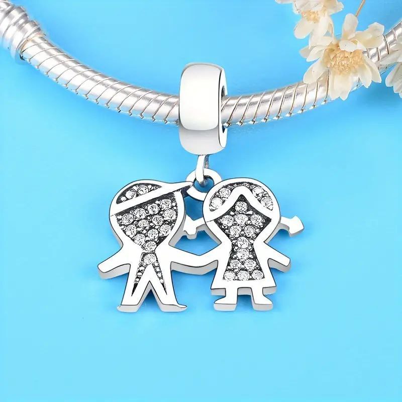 PCHARM3065 FORMA DE NIÑOS PANDORA PLATA 9.25