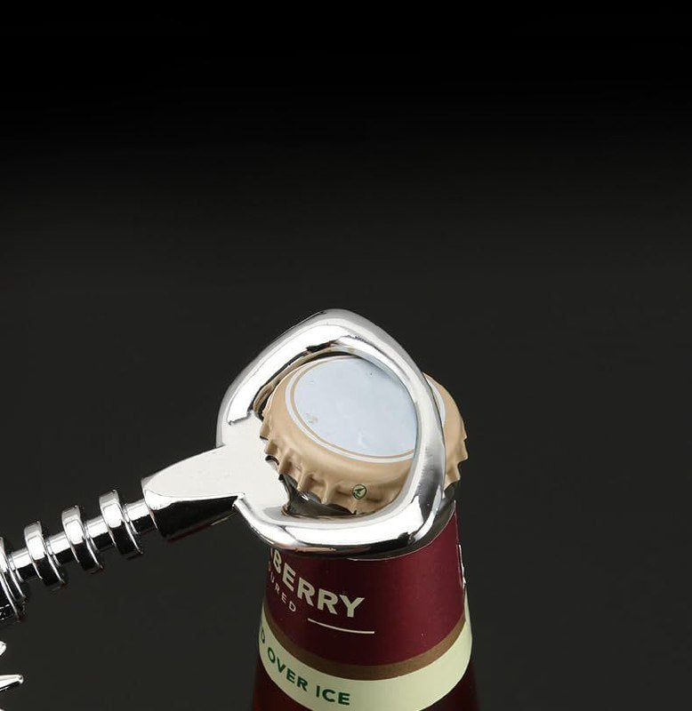 MAQUINA SACA CORCHO PARA BOTELLAS DE VINO, DESTAPADOR PARA BOTELLAS DE CERVEZA, CON ESPIRAL DE ACERO INOXIDABLE, PALANCAS ANTIDESLIZANTES