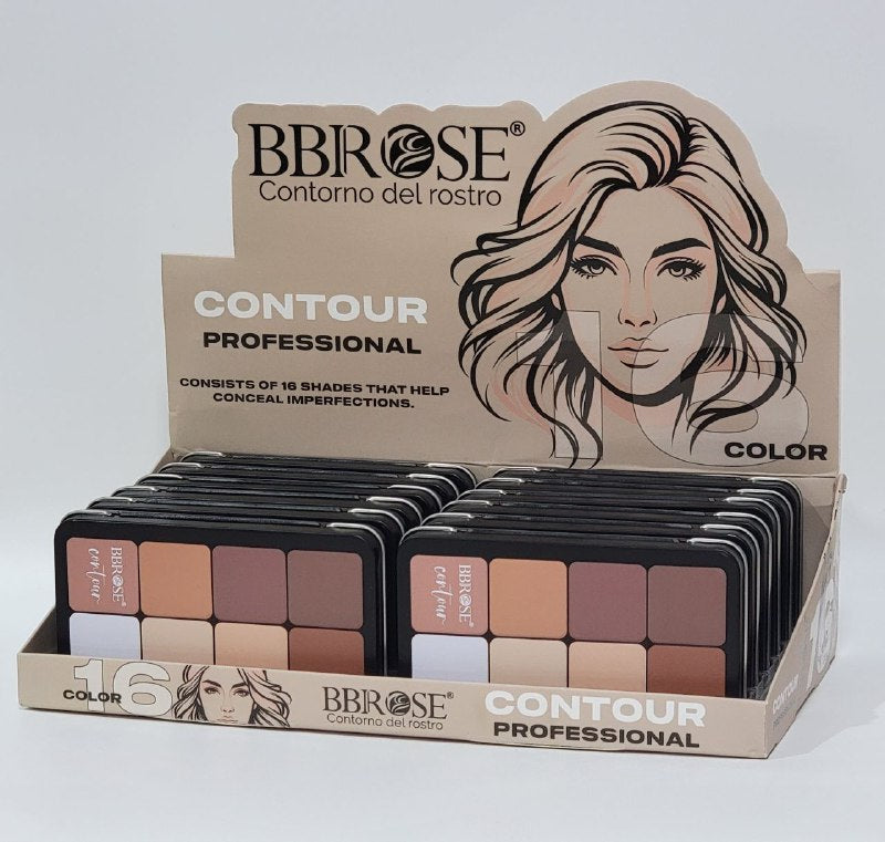 CONTORNO DE OJOS EN PALETA CREMOSA DE 16 TONOS, AYUDAN A DISIMULAR LAS IMPERFECCIONES BBROSE 38G