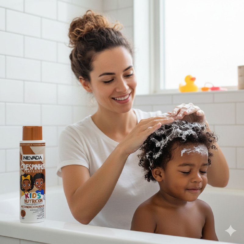 ACONDICIONADOR PARA EL CABELLO PARA NIÑOS HIDRATANTE RIZADOS Y AFROS NEVADA KIDS 500ML