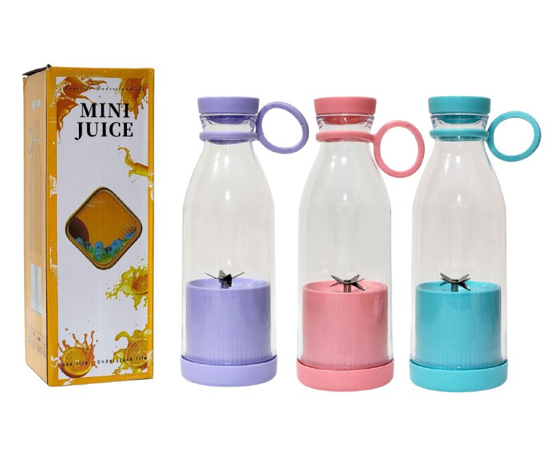 MAQUINA LICUADORA DE JUGO, PORTATIL, RECARGABLE USB, 3 COLORES LOVE LIFE 420ML