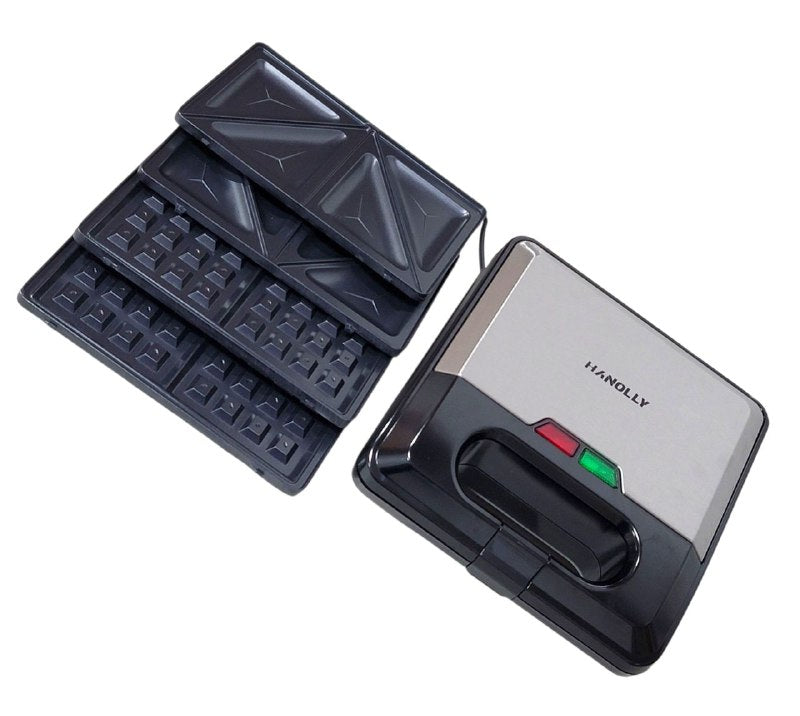 MAQUINA SADWICHERA ELECTRICA 3 EN 1 KSW2A HANOLLY