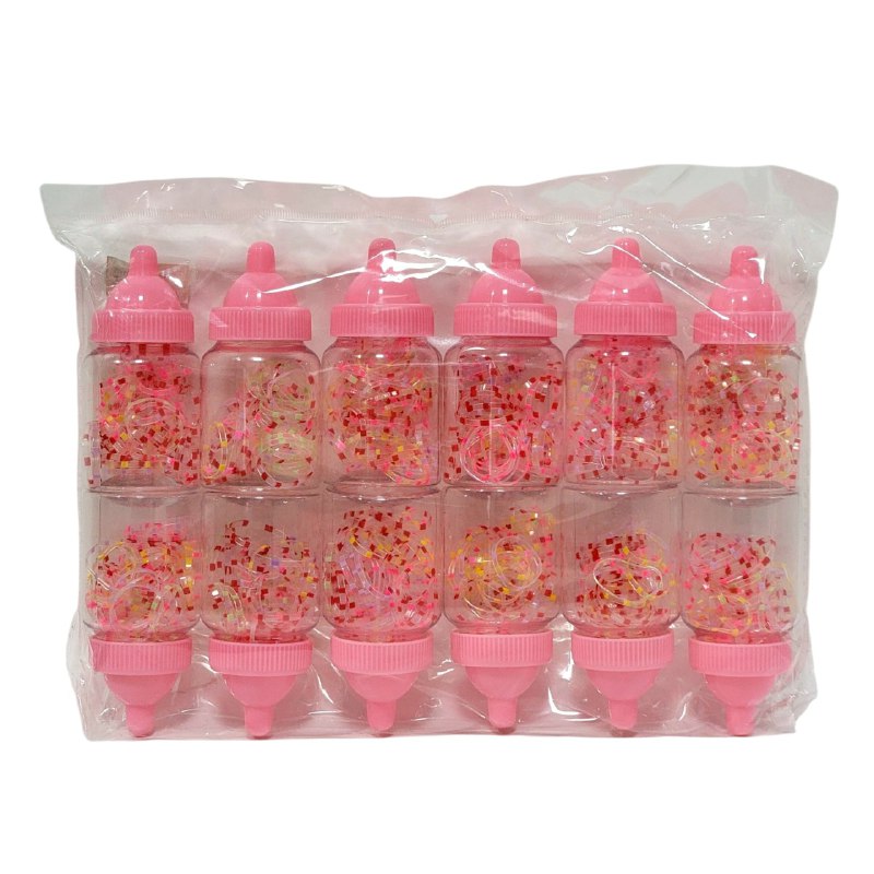 COLA, LIGAS HULES PARA EL CABELLO EN BOTECITO, PAQUETE DE 12 BOTES PARA EL DIA A DIA Y PARA TODO TIPO DE CABELLO 4X9CM