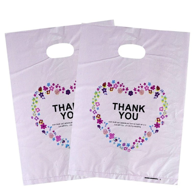 BOLSA DE REGALO PLASTICA MEDIANA 25X35CM, PAQUETE 100UND