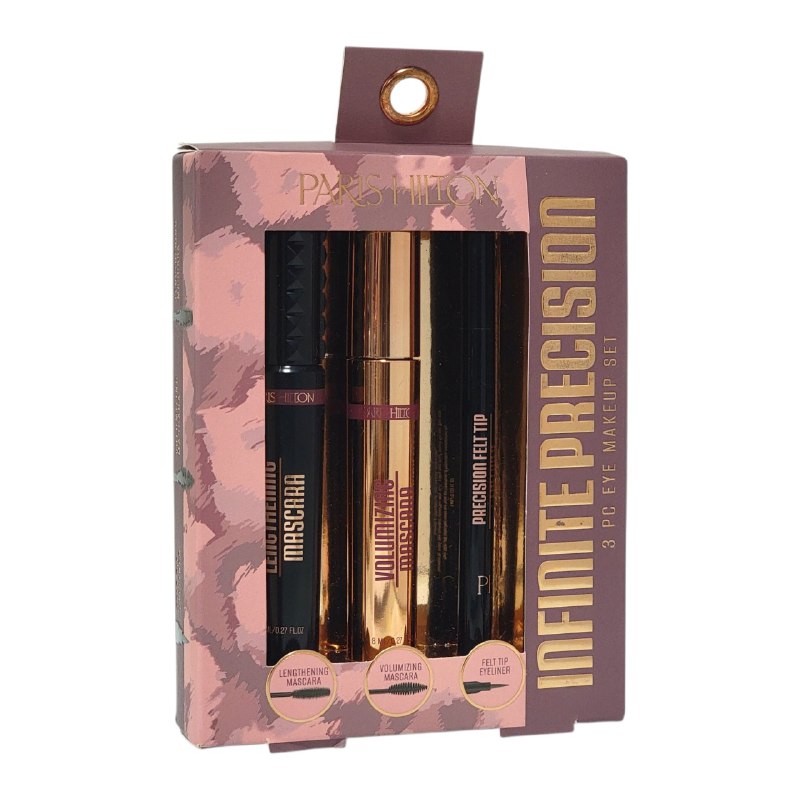 SET DE RIMEL Y DELINEADOR EXTIENDE VISUALMENTE LAS PESTAÑAS Y BRINDA DENSIDAD 3PCS PARIS HILTON
