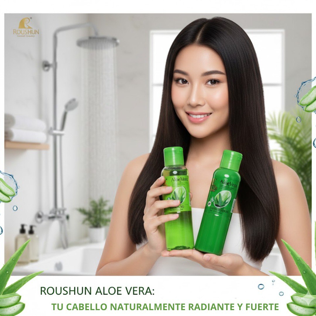 SHAMPOO Y ACONDICIONADOR DE ALOE VERA ROUSHUN 500MLX2