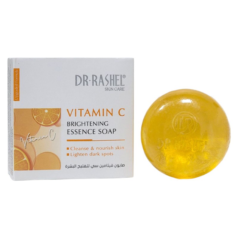 JABON FACIAL EN BARRA DE VITAMINA C LIMPIADOR 100G, ELIMINA IMPUREZAS PROFUNDAMENTE DEJANDO LA PIEL UNIFORME Y RADIANTEDR RASHEL