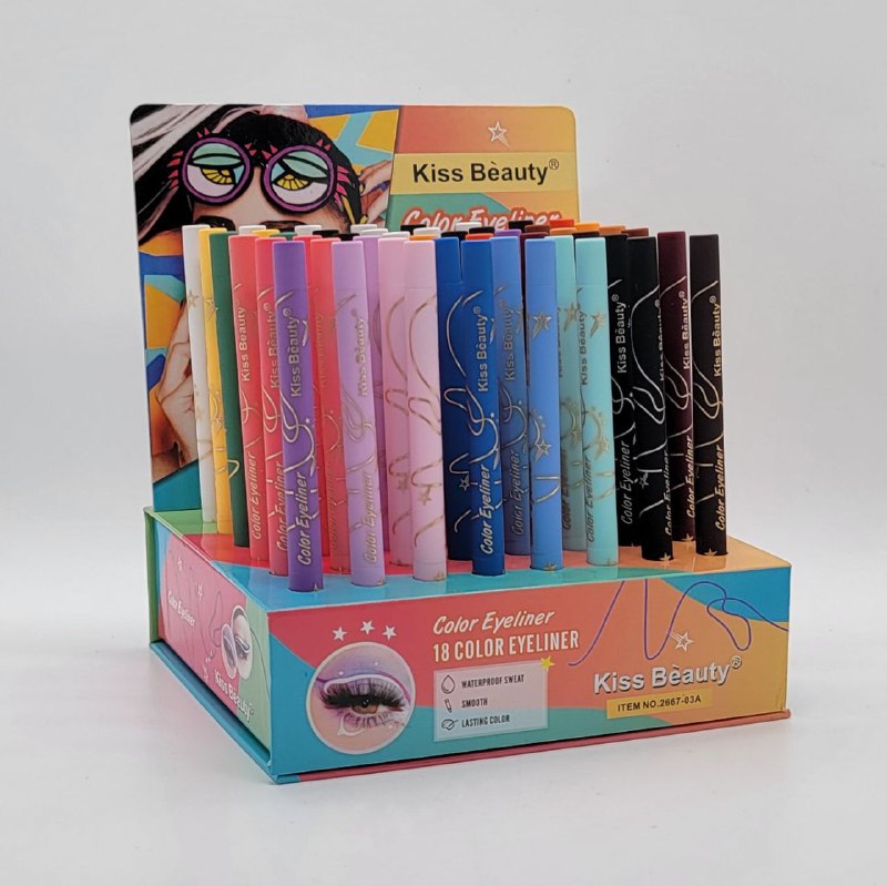 DELINEADOR DE OJOS DE COLORES KISS BEAUTY