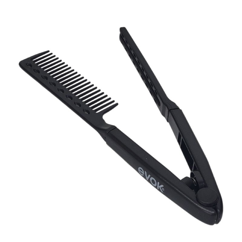 CEPILLO PEINE ALISADOR TIPO PLANCHA DE FACIL USO PLEGABLE EVOK 3 COLORES