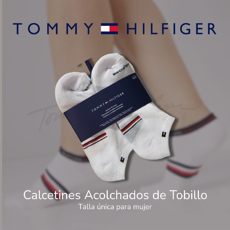 CALCETA TOBILLERA ORIGINAL TOMMY HILFIGER 6 PARES TALLA ÚNICA