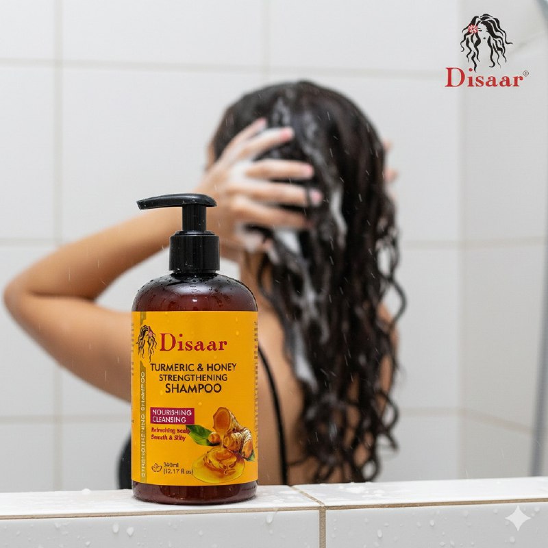 SHAMPOO FORTALECEDOR CON CURCUMA Y MIEL DISAAR 360ML