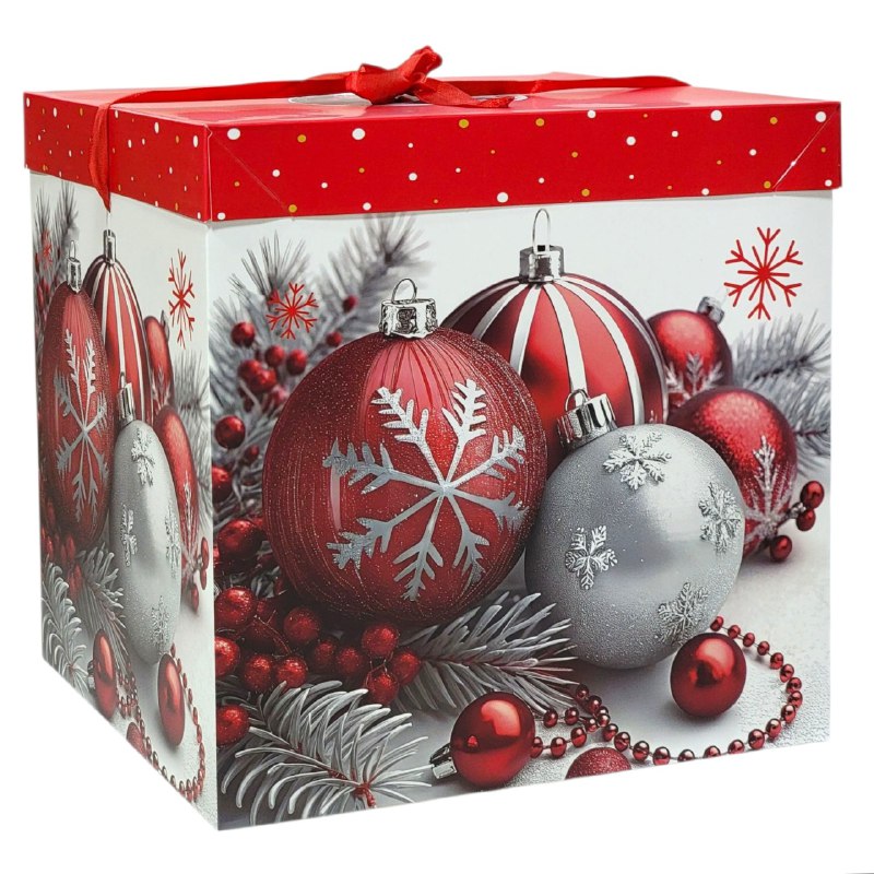 CAJA DE REGALO NAVIDEÑA EXTRA GRANDE 30X30CM