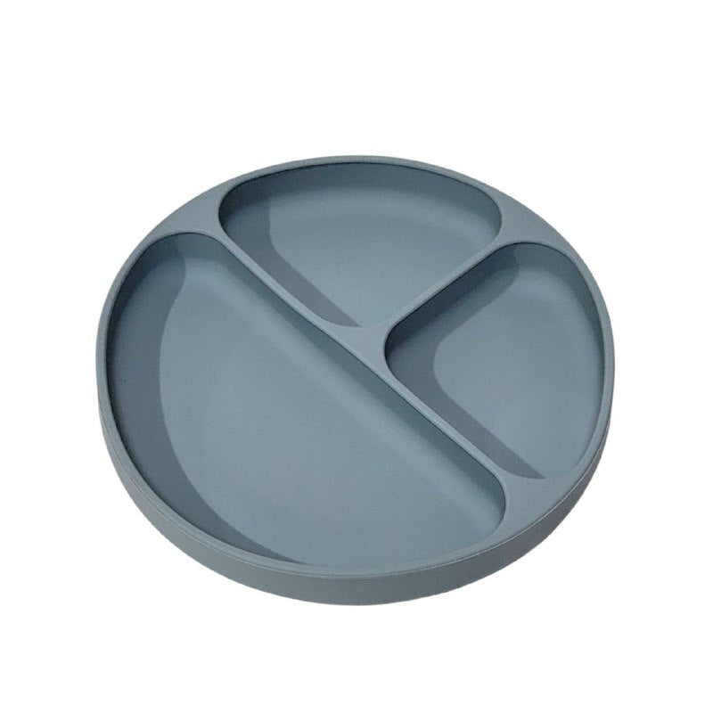 PLATO PARA BEBES CON DIVISIONES DE SILICONA PREMIUM BPA, NO TOXICO, BUENA ESTABILIDAD 5 COLORES