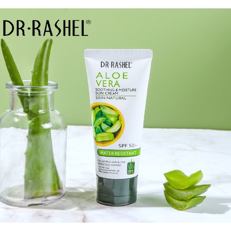 CREMA FACIAL Y PROTECTOR SOLAR CON EXTRACTO DE ALOE VERA DR RASHEL 60G