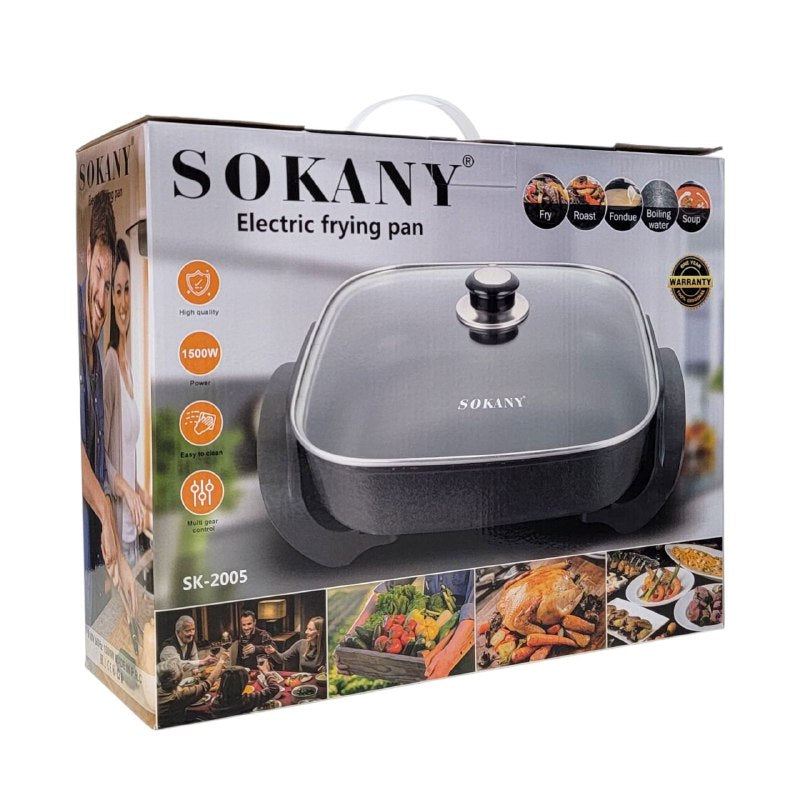 MAQUINA FREIDORA ELECTRICA, SARTEN ELECTRICO ALTA CALIDAD 1500W SK-2005 SOKANY