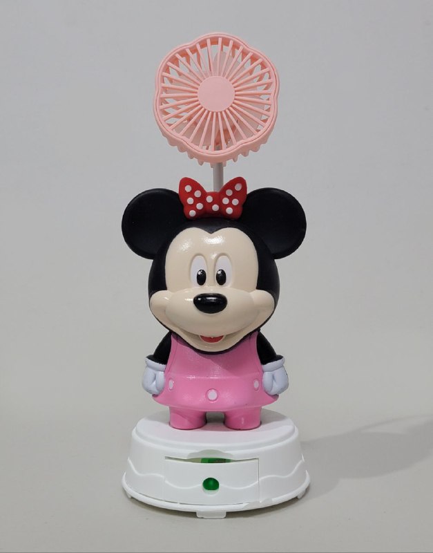 VENTILADOR DE MESA RECARGABLE DE MINNIE MOUSE CON SACAPUNTAS TABLE FAN