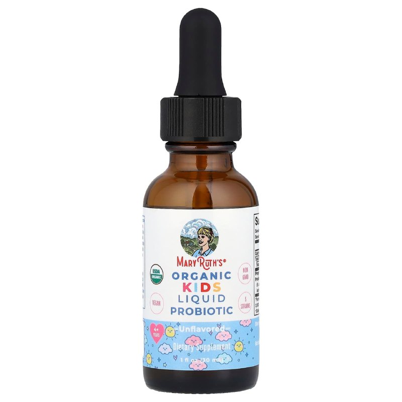 VITAMINAS EN LIQUIDO ORGANICO PARA NIÑOS 4+ PARA SALUD INTESTINAL E INMUNOLOGICA MARY RUTHS 30ML