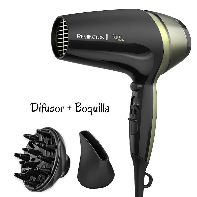 SECADORA PARA EL CABELLO DE AGUACATE CON MACADAMIA DE SECADO RAPIDO 1900W REMINGTON