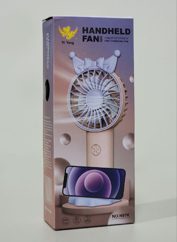 VENTILADOR DE MANO O MESA RECARGABLE CON SOPORTE PARA CELULAR HANDHELD FAN