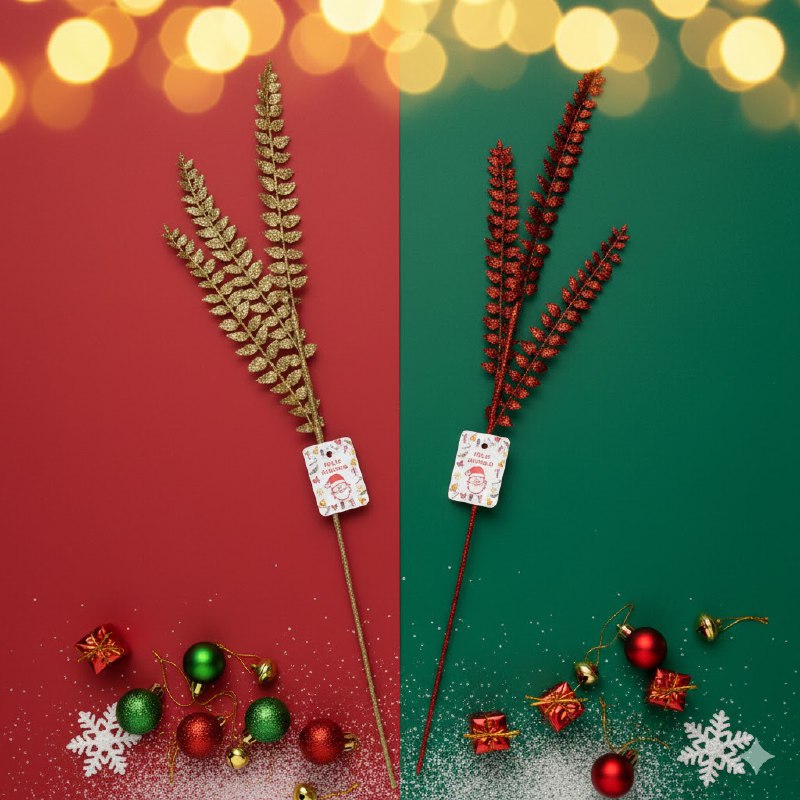 DECORACION ADORNO NAVIDEÑO TALLOS Y FOLLAJES ELEGANTES CLASICOS 3 ESTILOS DIFERENTES