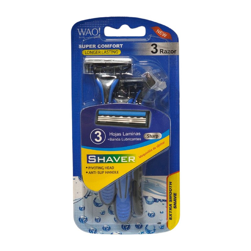 NAVAJAS AFEITADORAS RASURADORA DURADERAS DE TRIPLE PRECISION WAO 3UND