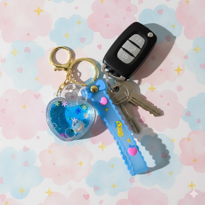 LLAVEROS DE ARENA MOVEDIZA LIQUIDA, 8 ESTILOS DISPONIBLES