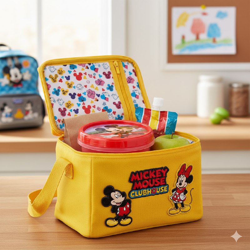 ORGANIZADOR RECIPIENTE PARA NIÑOS CON DISEÑO DE MICKEY MOUSE