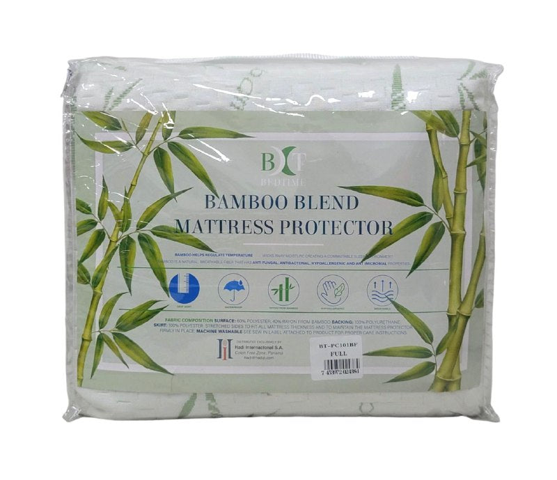 PROTECTOR DE COLCHON RESISTENTE A OLORES, ANTIBACTERIAL DE FIBRA DE BAMBO MATRIMONIAL BEDTIME BAMBOO