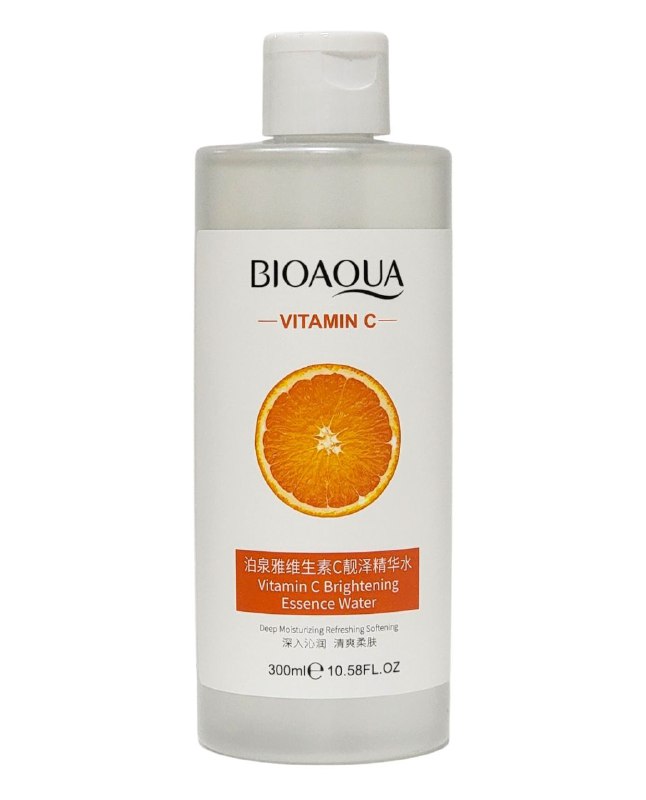 TONICO FACIAL AGUA DE ESENCIA ILUMINADORA DE VITAMINA C, RESFRESCANTE, FACIL DE ABSORBER REPONE LA HUMEDAD DE LA PIEL BIOAQUA 300ML