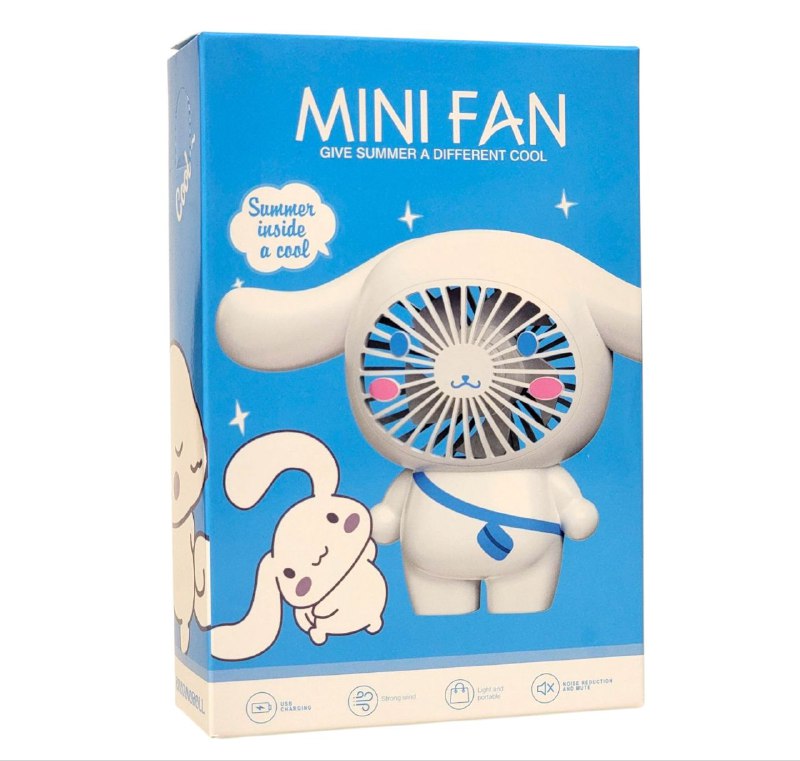 VENTILADOR DE MESA RECARGABLE MINI FAN 2 ESTILOS