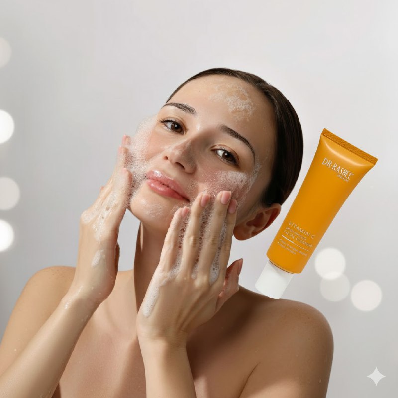 LIMPIADOR FACIAL ILUMINADOR DE VITAMINA C 120G, ELIMINA LAS CELULAS MUERTAS DEJANDO LA PIEL SUAVE Y LIMPIA DR RASHEL