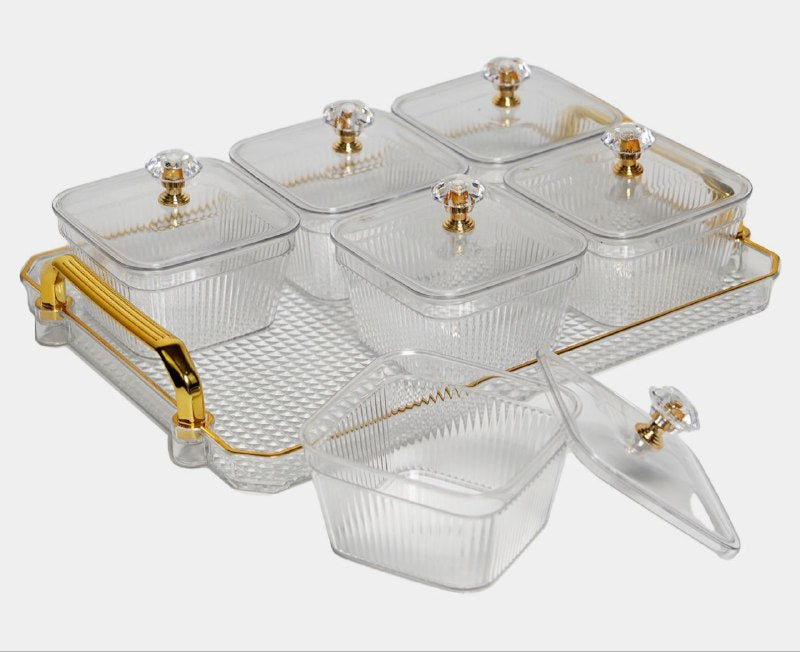 ORGANIZADOR RECIPIENTE CAJA DE ALMACENAMIENTO MULTIFUNCIONAL PLASTICAS, DURADERAS Y ELEGANTES, CON BANDEJA MULTIFUNCTIONAL STORAGE BOX 6UND