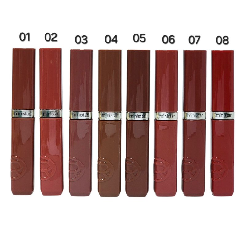 BRILLO LABIAL LIQUIDO 8ML, DUPE DE LOREAL, 8 TONOS MINISTAR