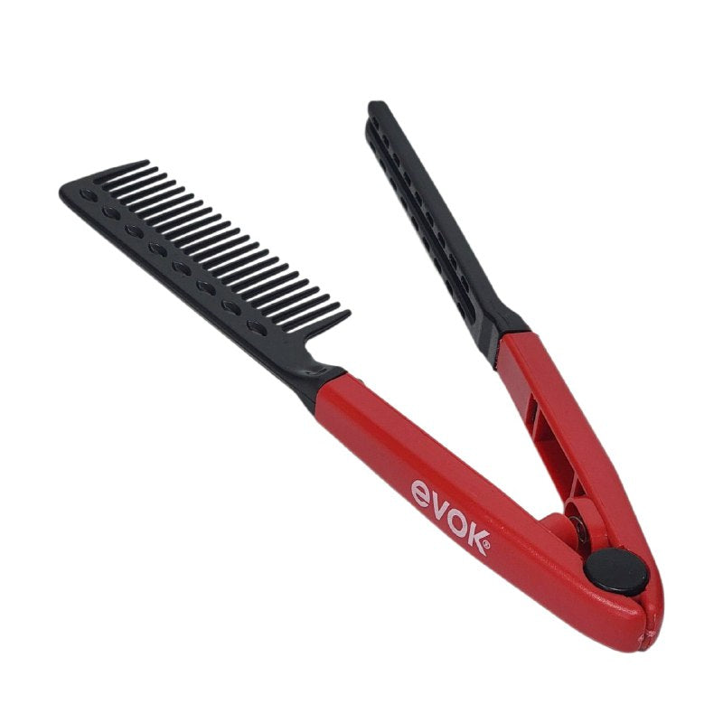 CEPILLO PEINE ALISADOR TIPO PLANCHA DE FACIL USO PLEGABLE EVOK 3 COLORES