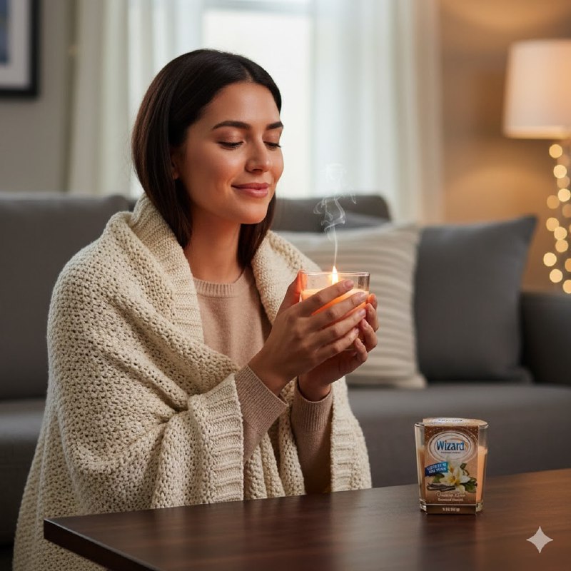 VELA AROMATICA DE VAINILLA WIZARD 85G