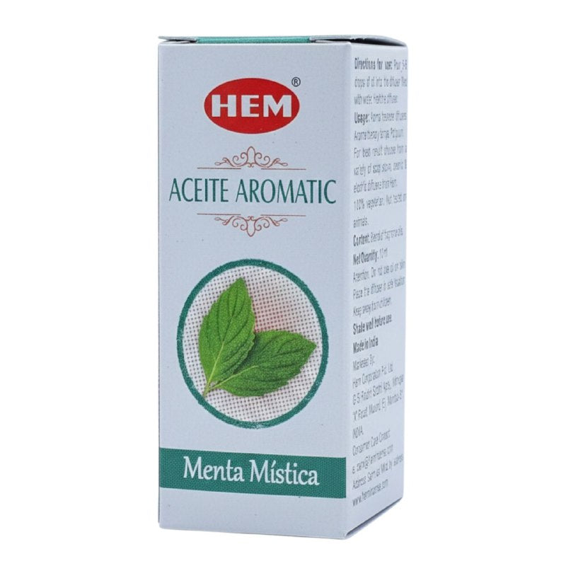 ACEITE AROMATICO ESENCIAL DE MENTA MISTICA PARA USAR EN DIFUSORES Y AROMATERAPIAS HEM 10ML