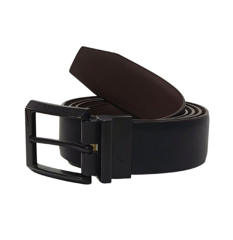 FAJA ORIGINAL NIKE REVERSIBLE PARA CABALLERO COLOR NEGRO Y CAFÉ TALLA L 38-40