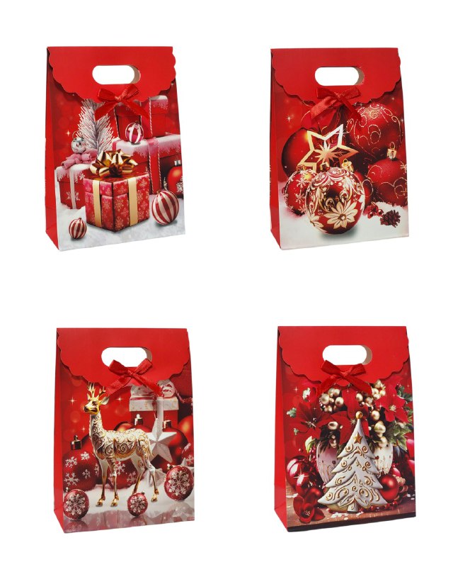 BOLSA DE REGALO NAVIDEÑA MINI MEDIANO 14X21CM
