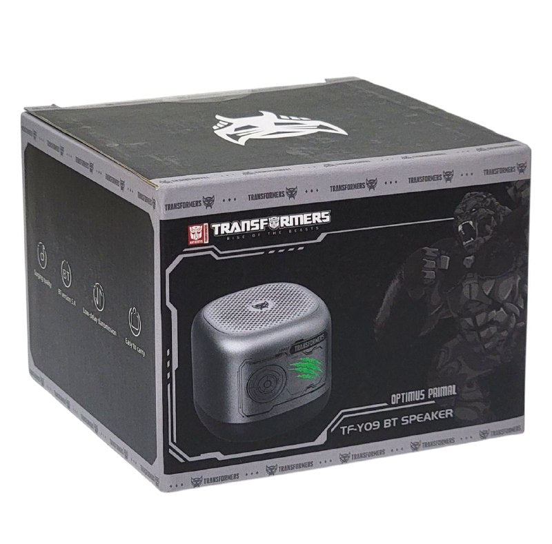 PARLANTE ALTAVOZ TF-Y09 BLUETOOTH V5.4, DISTANCIA DE 10MTS, SE CARGA EN 3H Y DA BATERIA DE 6H SONIDO ENVOLVENTE, EMPAREJAMIENTO DUAL STEREO, TRANSFORMERS RISE OF THE BEASTS OPTIMUS PRIMAL
