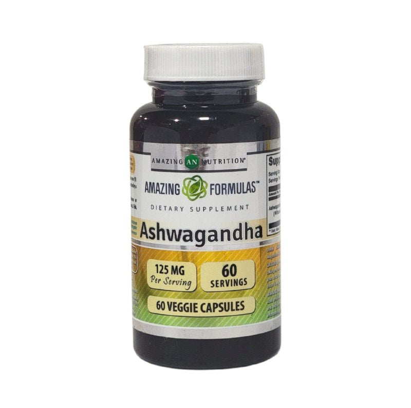 VITAMINAS EN CAPSULAS DE ASHWAGANDHA PARA EL ESTRES FISICO Y MENTAL AMAZING 60UND
