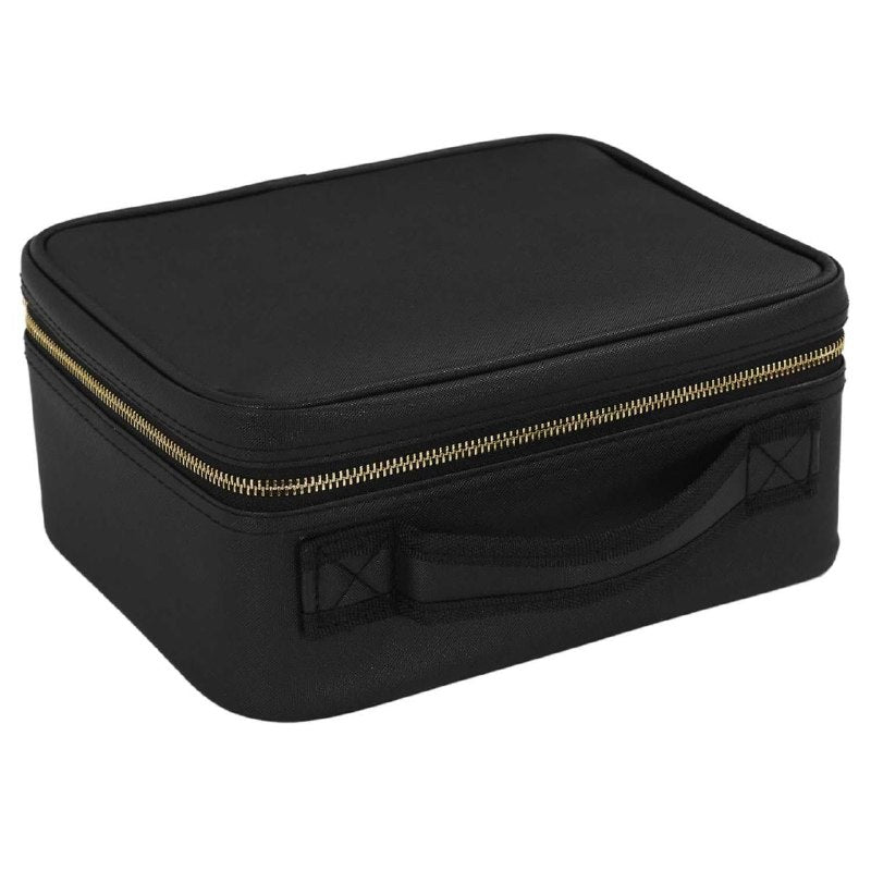 ESTUCHE ORGANIZADOR DE MAQUILLAJE CON ESPEJO LED 3 MODOS DE ILUMINACION, RESISTENTE AL POLVO Y AGUA, CORREA AJUSTABLE, 3 COLORES ACCESOIRES BEAUTE