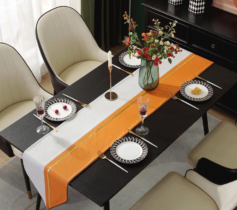 MANTEL PARA MESA ELEGANTE, CAMINO DE COMEDOR, DE LINO, DECORATICO, ESTILO RECTANGULAR 32X210CM