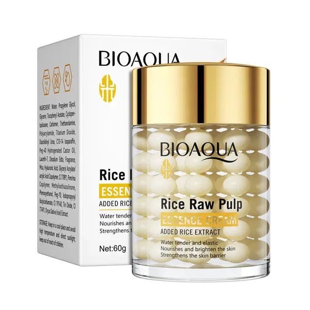 CREMA FACIAL DE ESENCIA DE PULPA CRUDA DE ARROZ REFRESCANTE BIOAQUA 60G