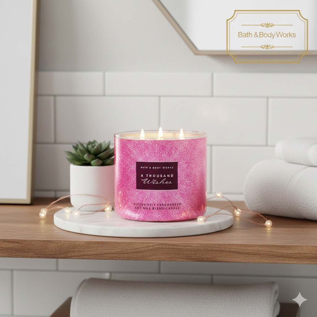 VELA AROMATICA BATH & BODY WORKS A THOUSAND WISHES 411G